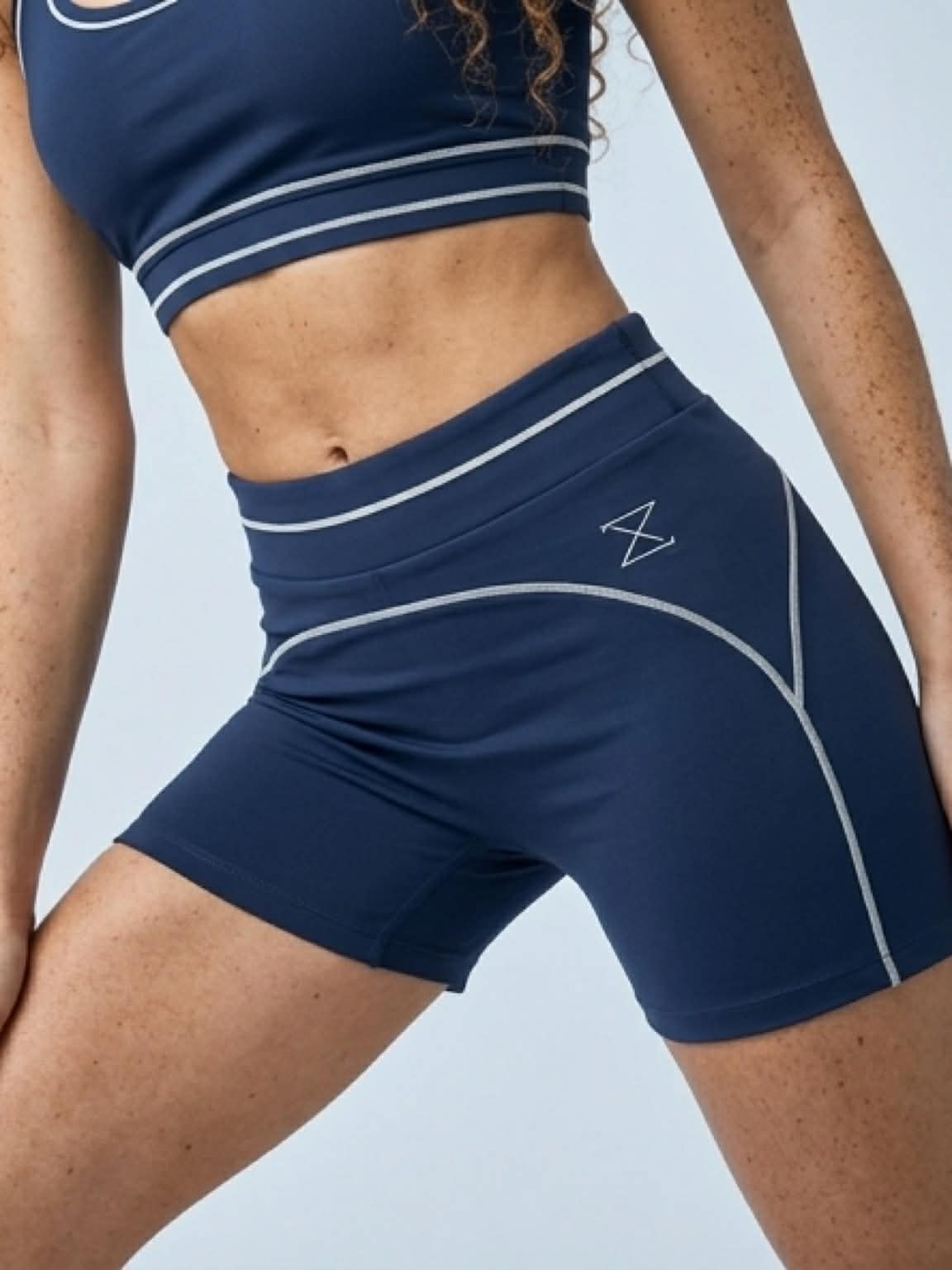 Korte sport broek navy blue