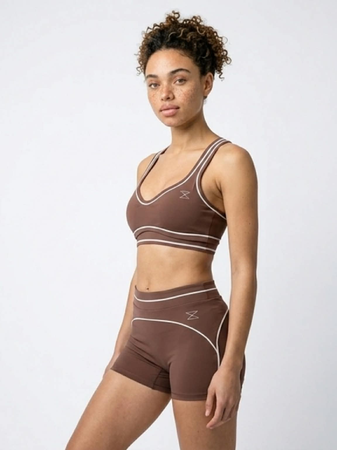 korte sport broek chocolate brown