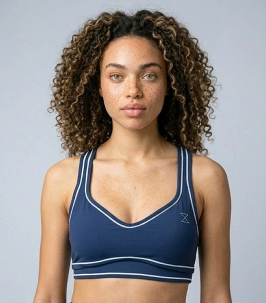 Korte sport top navy blue