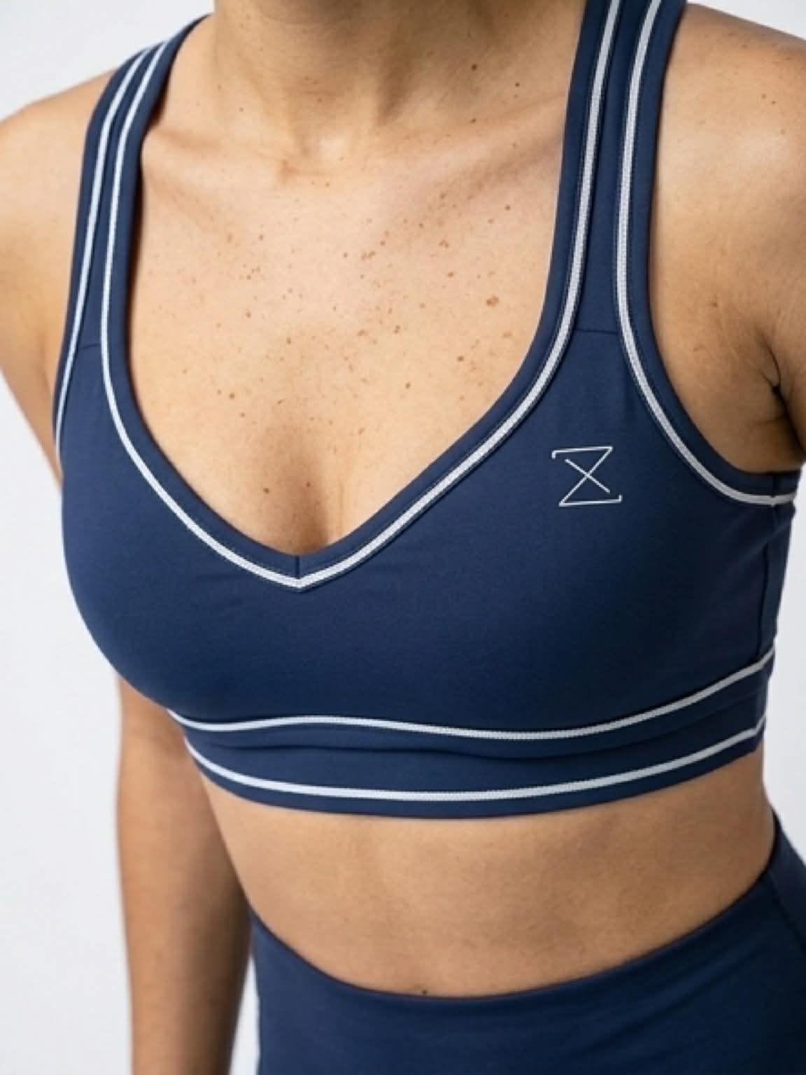 Korte sport top navy blue