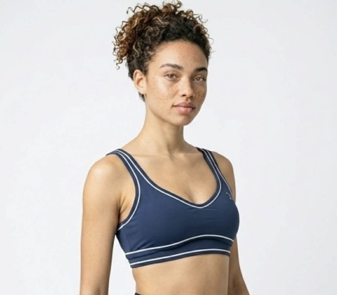 Korte sport top navy blue