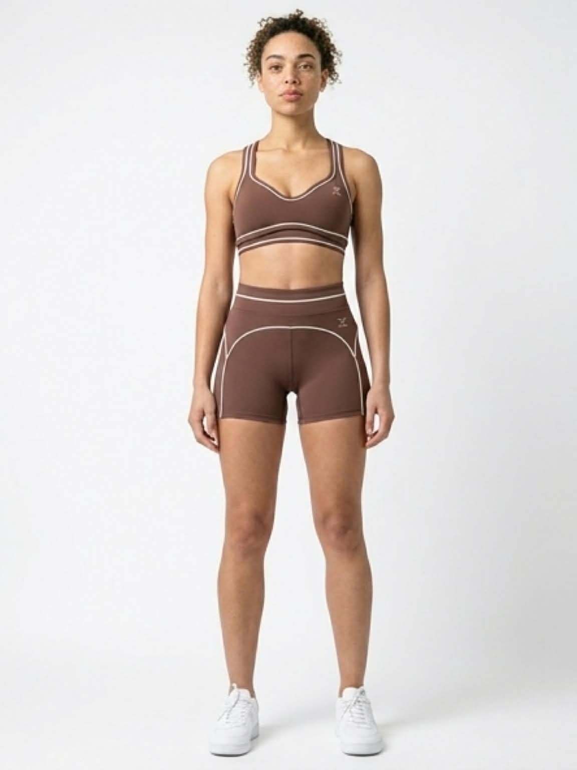 korte sport broek chocolate brown