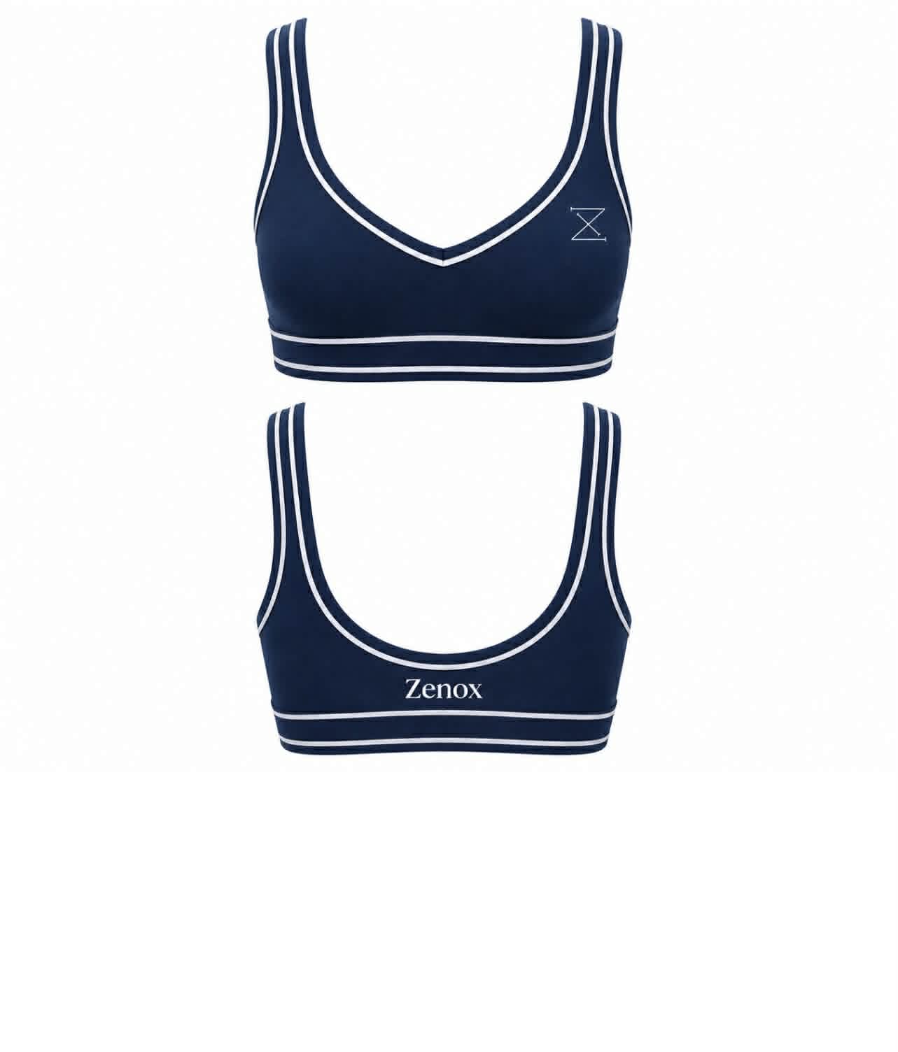 Korte sport top navy blue