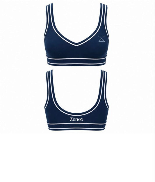 Korte sport top navy blue