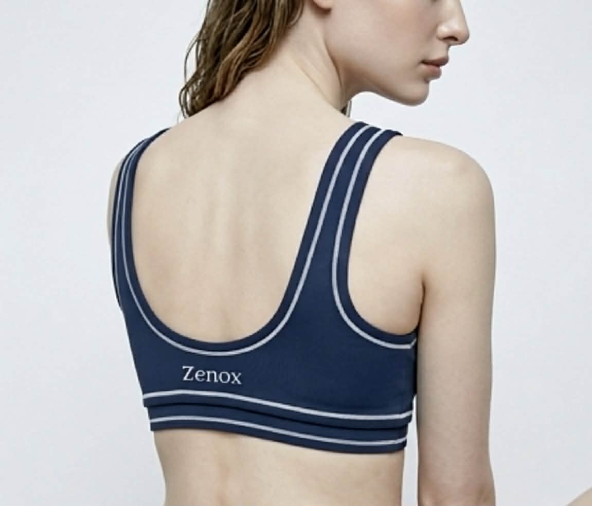Korte sport top navy blue