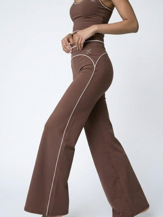 Flared legging chocolate brown