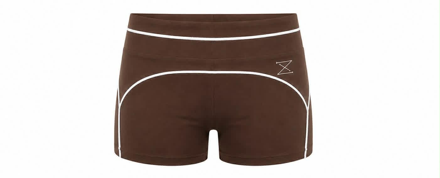 korte sport broek chocolate brown